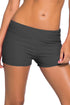 Dark Grey Wide Waistband Swimsuit Bottom Shorts